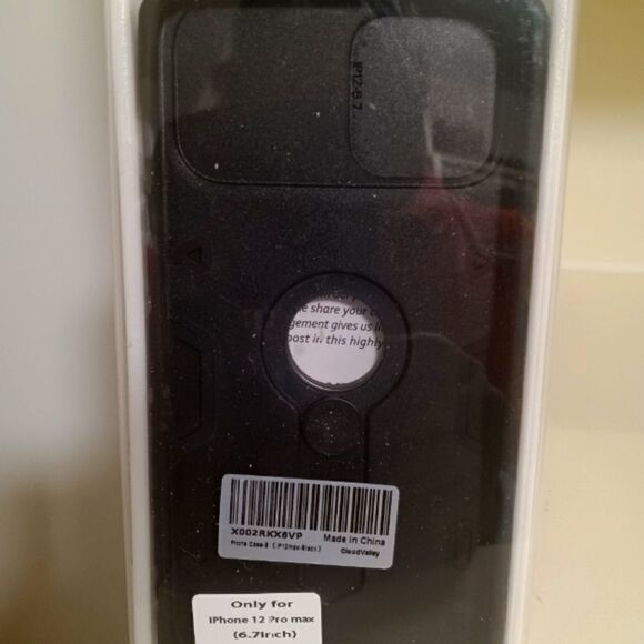 CloudValley Compatible with iPhone 12 Pro Max Case with Camera Cover & Kickstand - Picture 1 of 8